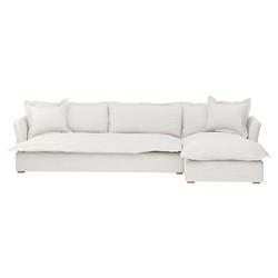 Alanna Modern Classic Ashford Cream Performance 2-Piece Sectional - 133&quot;W