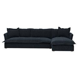 Alanna Modern Ashford Midnight Performance 2-Piece Sectional - 133&quot;W