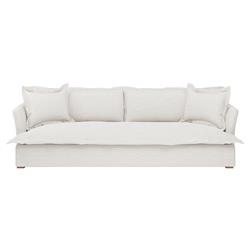 Alanna Modern Classic Ashford Cream Performance Sofa - 98&quot;W