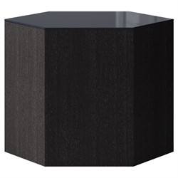 Open Box Modloft Centre Modern Classic Grey Oak Asphalt Glass Top Block Coffee Table - Medium