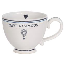 Juliska L&#39;Amour Toujours French Country White Ceramic Cofftea Cup