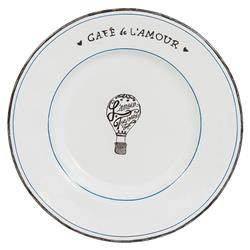 Juliska L&#39;Amour Toujours French Country White Ceramic Dinner Plate