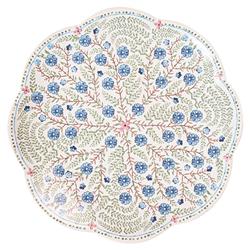 Juliska Villa Seville French Chambray Floral Ceramic Scalloped Salad Plate