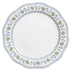 Juliska Villa Seville French Country Chambray Floral Ceramic Dinner Plate