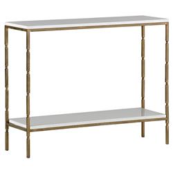 Bryson Regency Seagrass Brushed Brass Console Table