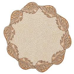 Winding Vine French Country Gold Beaded Natural Placemat - Set of 2
