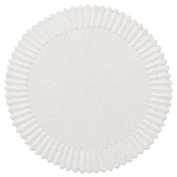 Lumina Modern Classic White Glass Beaded Placemat - Set of 2