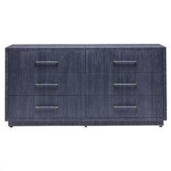 Taylor Modern Classic Navy Blue Sisal Brass Iron Double Dresser