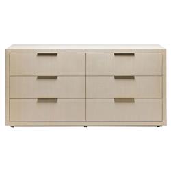 Montaigne Modern Classic Desert Beige Sisal Silver Iron Double Dresser