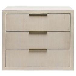 Montaigne Modern Desert Beige Sisal Silver Iron Bachelor Chest