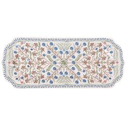 Juliska Villa Seville French Country Chambray Floral Ceramic Hostess Tray