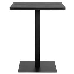 Zimce Industrial Loft Black Aluminum Square Outdoor Bar Table - 32"W
