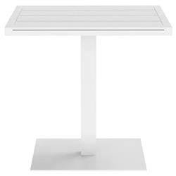 Zimce Industrial Loft White Aluminum Square Outdoor Bistro Table - 32"W