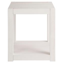 Carter Coastal Beach White Sand Oak Square End Table