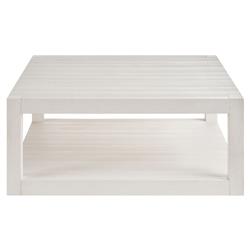 Carter Coastal Beach White Sand Oak 2 Tier Square Coffee Table