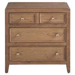 Bennett Coastal Beach Brown Oak Nightstand