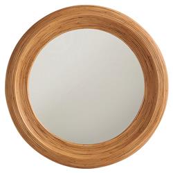 Bennett Coastal Beach Natural Rattan Round Wall Mirror