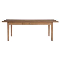 Camilla Rustic Lodge Brown Oak Rectangular Dining Table - 86&quot;W