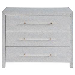 Bennett Coastal Beach Blue Seagrass Wrapped Bachelor Chest