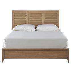 Bennett Coastal Beach Brown Oak Bed - Queen