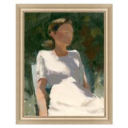 Layla Modern Classic Green Champagne Frame Painting 2 - 25x20|
