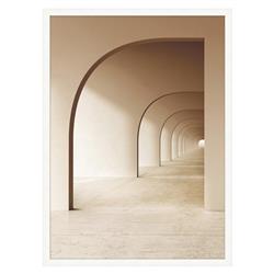 Artea Mid Century Brown Pathway Architecture White Frame Photograph 1 - 53x39