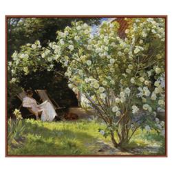 Bellesimo French Country Green Garden Floral Landscape Painting - 28x32