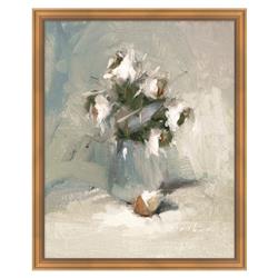 Naiad French Country Grey Floral &amp; Botanical Gold Frame Painting 2 - 28x23