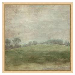 Haze French Country Green Hillside Landscape Natural Frame Painting 2 - 12x12