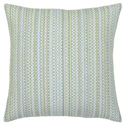 Kaleidoscope Coastal Spring Green Indoor Outdoor Throw Pillow - 20x20