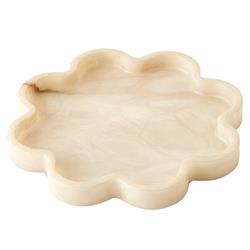 Ronan French Country Cream Alabaster Serving Tray - Small