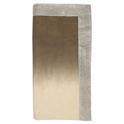 Dip Dye Modern Classic Brown Linen Napkin - Set of 4