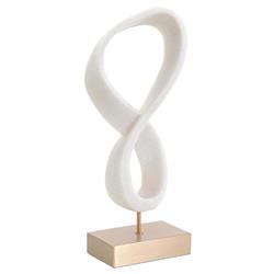 John-Richard Perpetual Loop Modern Classic Cream Stone Sculpture