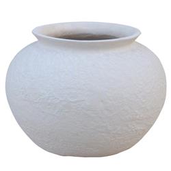 Shiloh French Country Natural White Paper Mache Pot