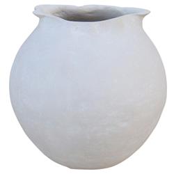 Shire French Country Natural White Paper Mache Pot