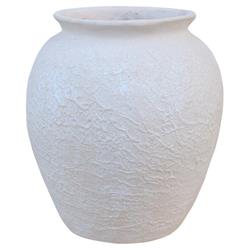 Shiz French Country Natural White Paper Mache Pot