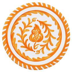 Sicily Global Bazaar Orange Melamine Floral Salad Plate