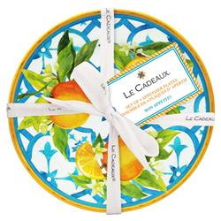 Valencia Global Orange Melamine Citrus Appetizer Plate - Set of 4