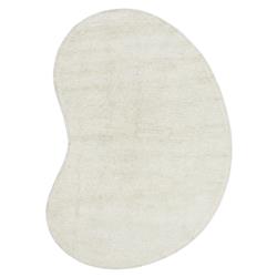 Silhouette Modern Cream Wool Bean Washable Solid Rug - 4&#39;11&quot;x5&#39;11&quot;