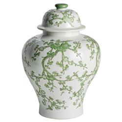 Nolan French Country White Porcelain Lidded Ginger Jar