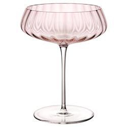 Round Up Modern Classic Dusty Rose Crystal Coupe Glass - Set of 2