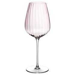 Round Up Modern Classic Dusty Rose Crystal White Wine Glass - Set of 2