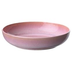Perlemor Coastal Beach Coral Pink Porcelain Pasta Bowl