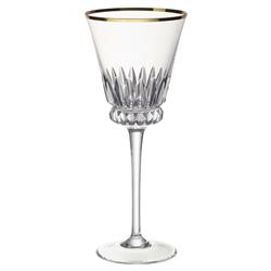 Grand Royal Regency Gold Rim Crystal White Wine Glass - Set of 2