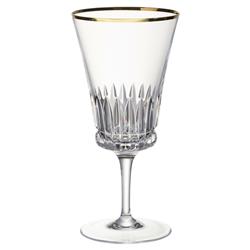 Grand Royal Regency Gold Rim Crystal Glass Goblet - Set of 2
