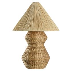 Gavin Coastal Beach Natural Braided Rattan Table Lamp