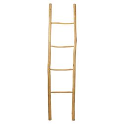 Pigeon and Poodle Provo Coastal Beach Natural Teak Wood Leaning Towel Rack