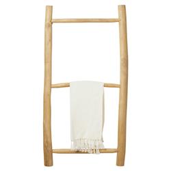 Pigeon and Poodle Provo Coastal Natural Teak Wood Hanging Towel Rack - Small