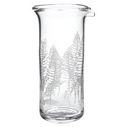 Simon Pearce Ascutney Engraved Fern Modern Classic Glass Bar Pitcher