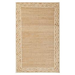 Fineas Coastal Beach Natural Patterned Jute Rug - 3&#39;6&quot;x5&#39;6&quot;